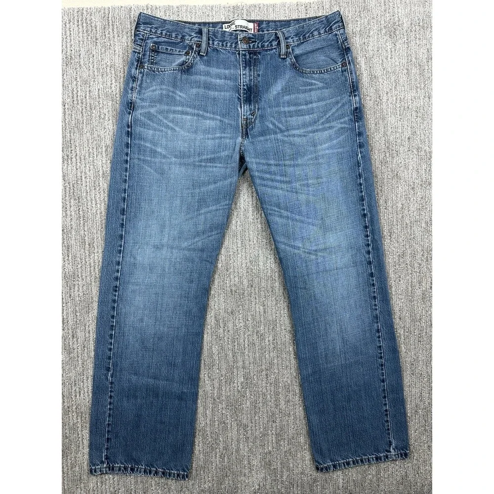 Vtg Levi's 569 Jeans Men 36x34 Fits 38x33.5 Blue Denim Loose Straight Baggy Y2K